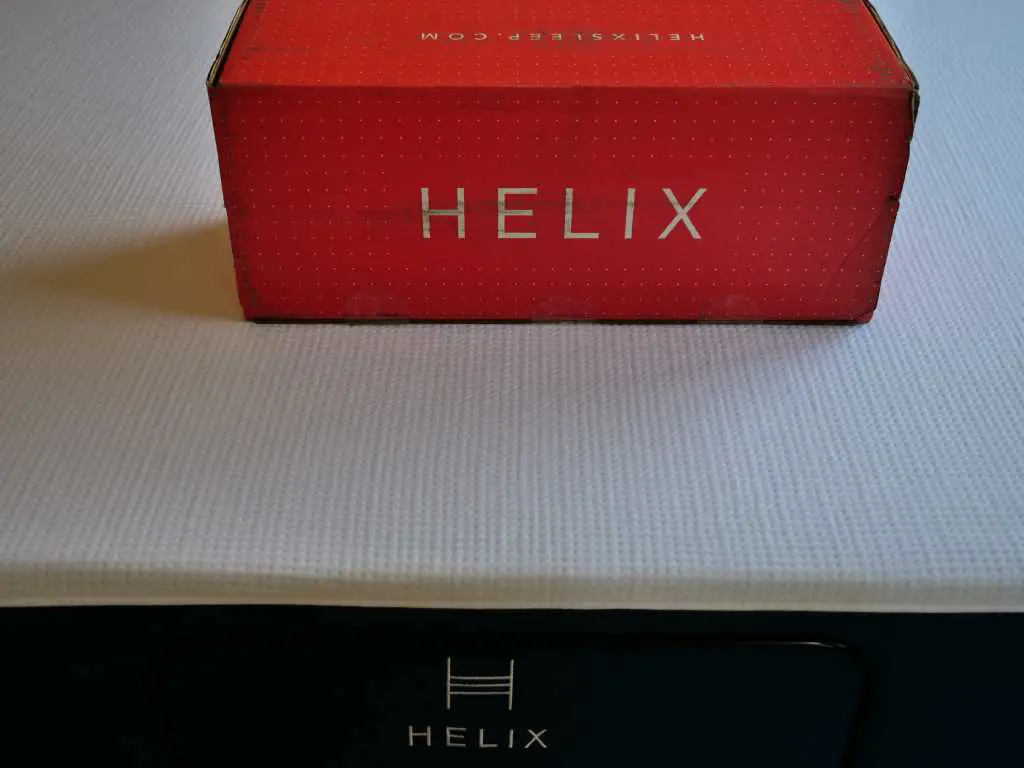 Helix cooling pillow on helix mattress