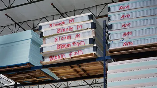 bloom mattress stacks at the factory